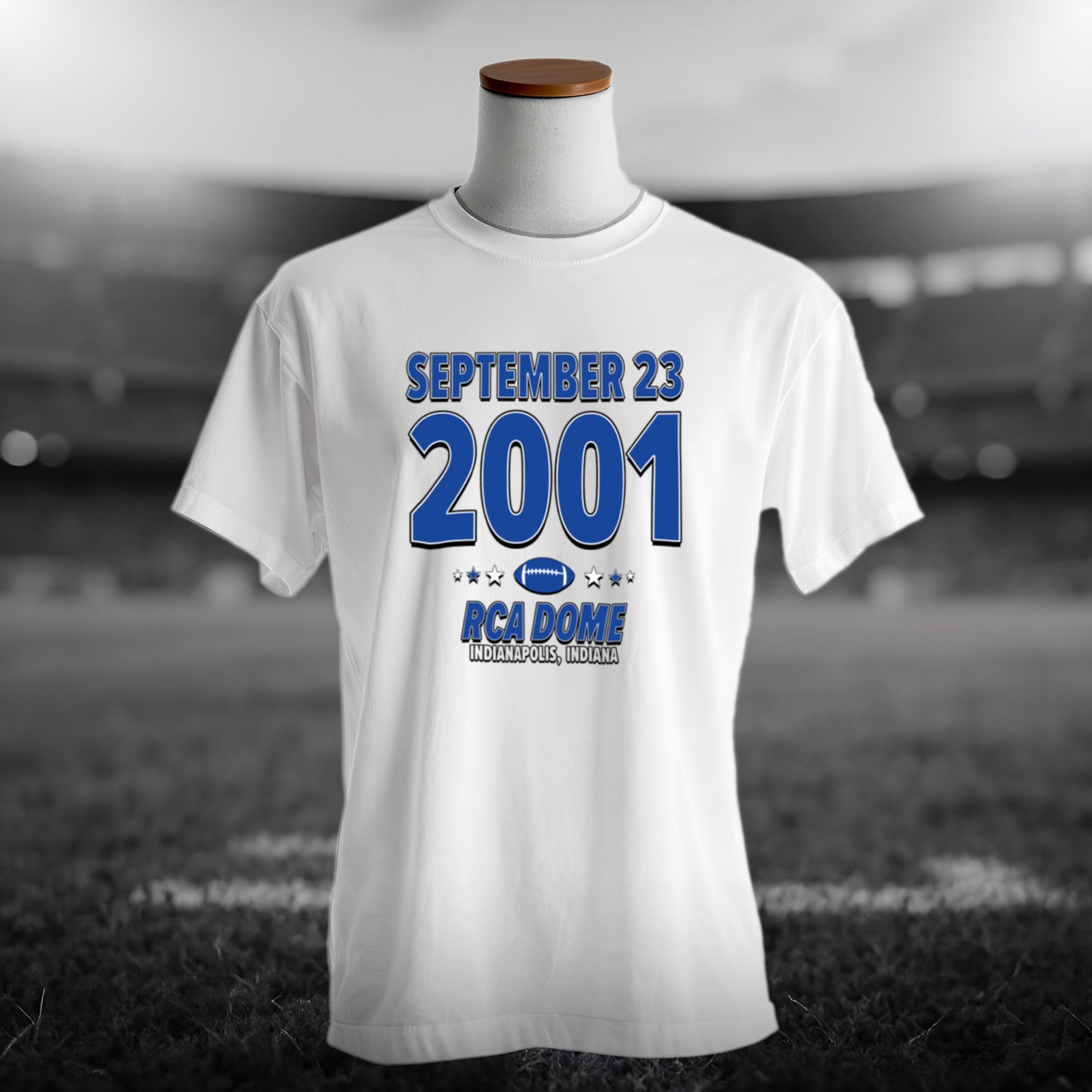 Indianapolis Football – September 23, 2001 – Origin Tee (Black & White)