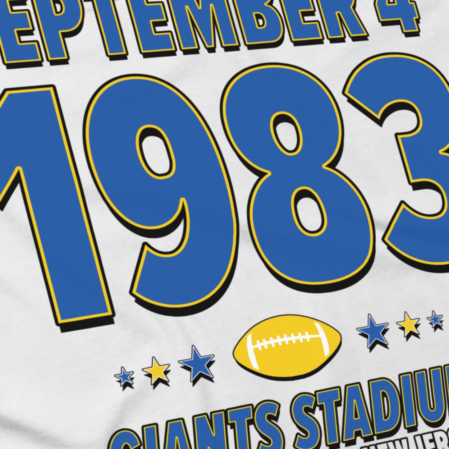 Los Angeles Football – September 4, 1983 – Origin Tee (Black & White)