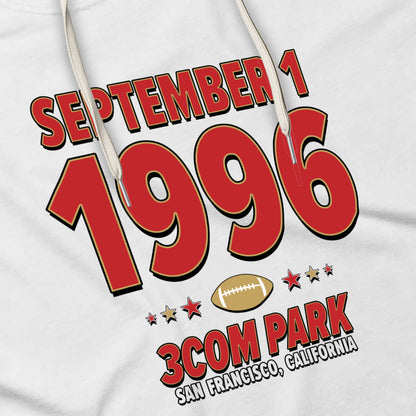 San Francisco Football – September 1, 1996 – Hoodie (Black & White)