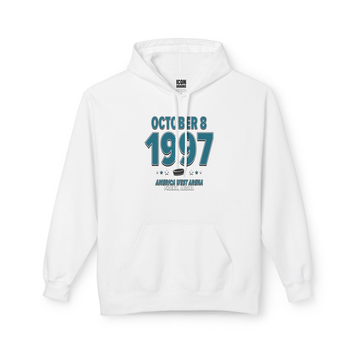 San Jose Hockey – October 8, 1997 – Hoodie (Black & White)