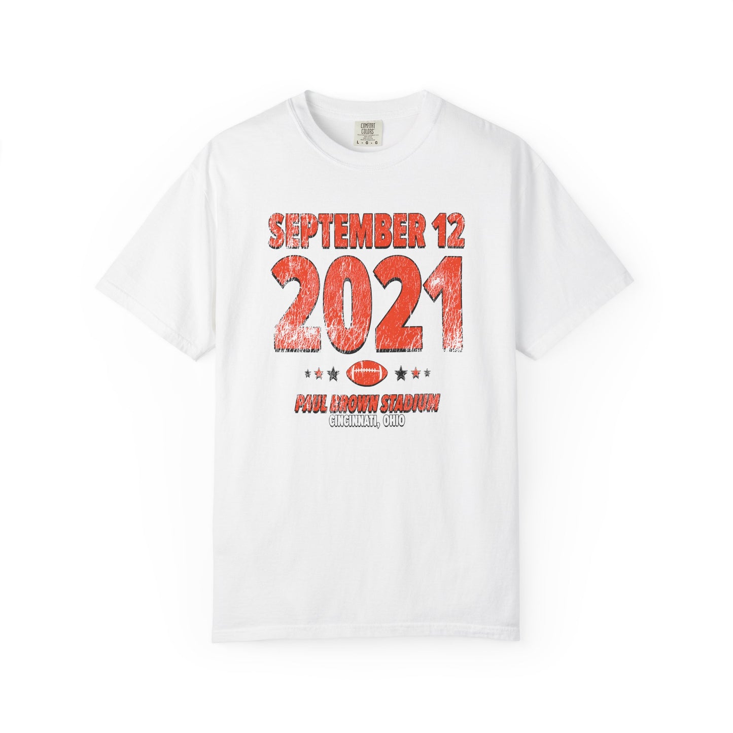 Cincinnati Football – September 12, 2021 – Comfort Colors (Black & White)