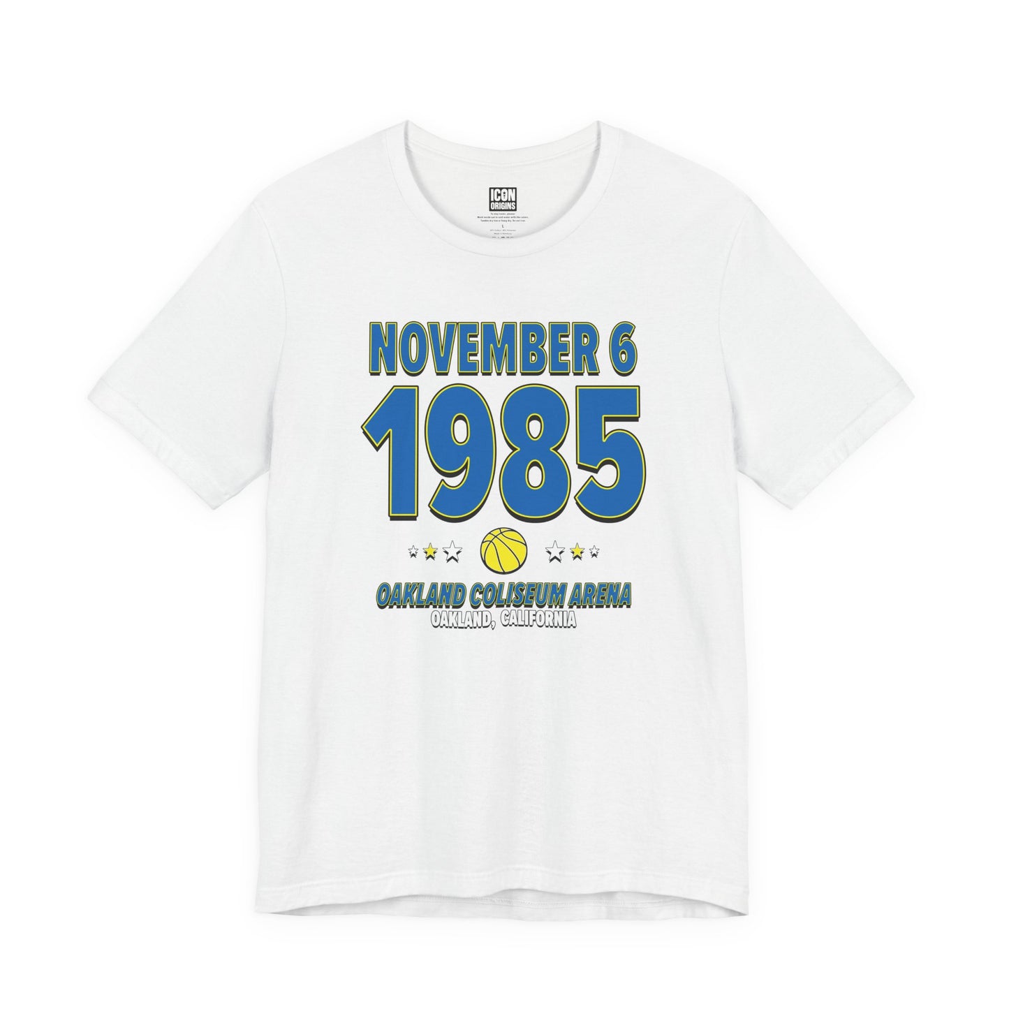 Golden State Basketball – November 6, 1985 – Origin Tee (Black & White)