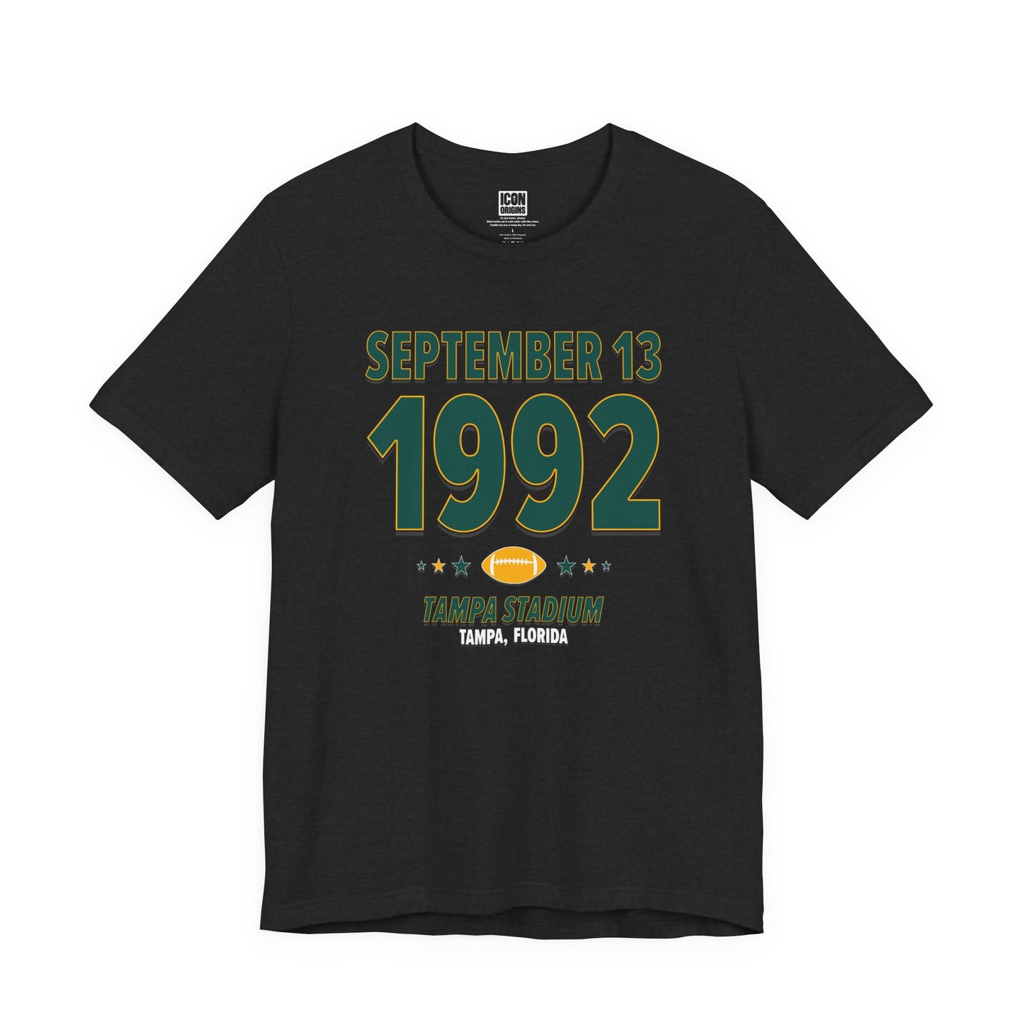 Green Bay Football – September 13, 1992 – Origin Tee (Black & White)