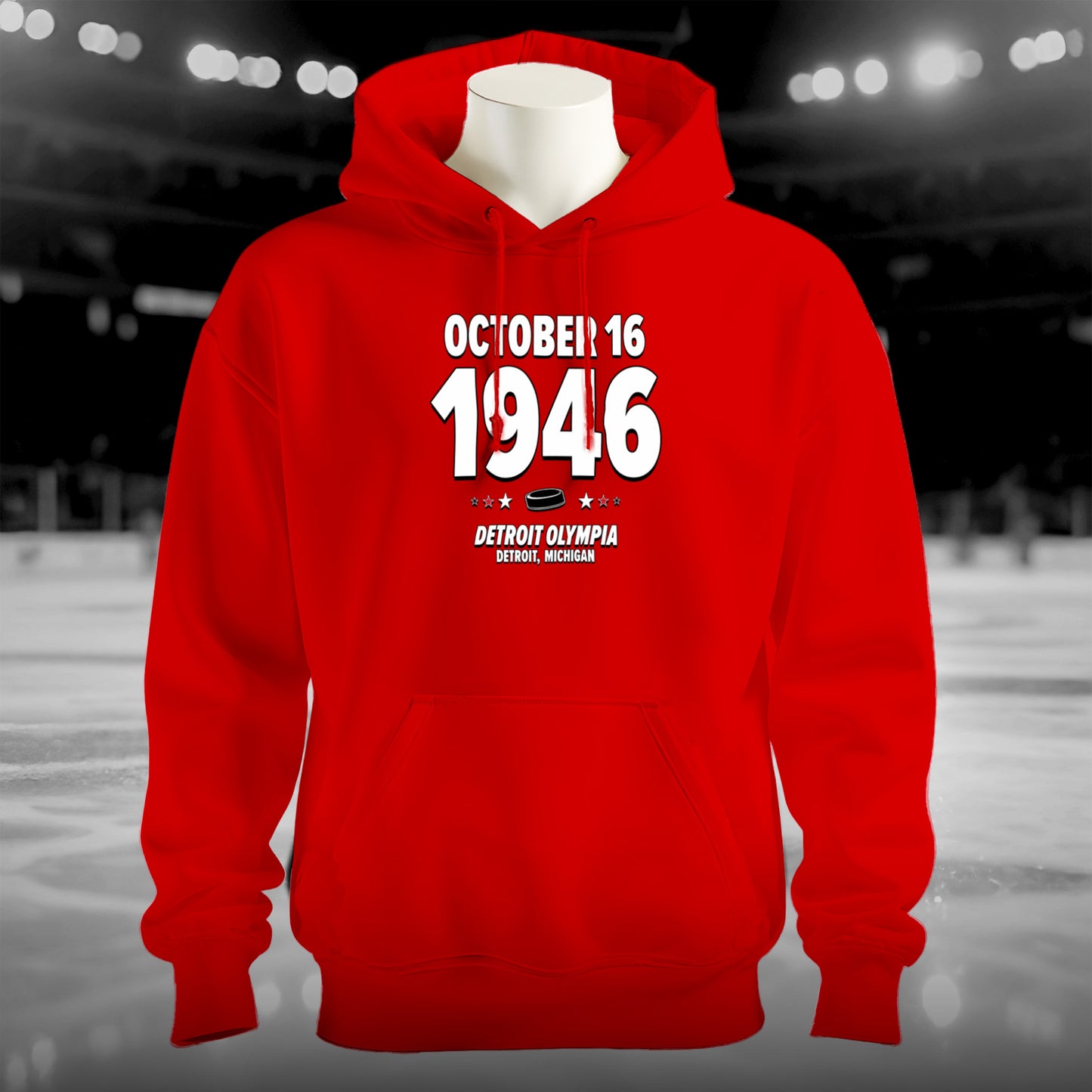 Detroit Hockey – October 16, 1946 – Hoodie