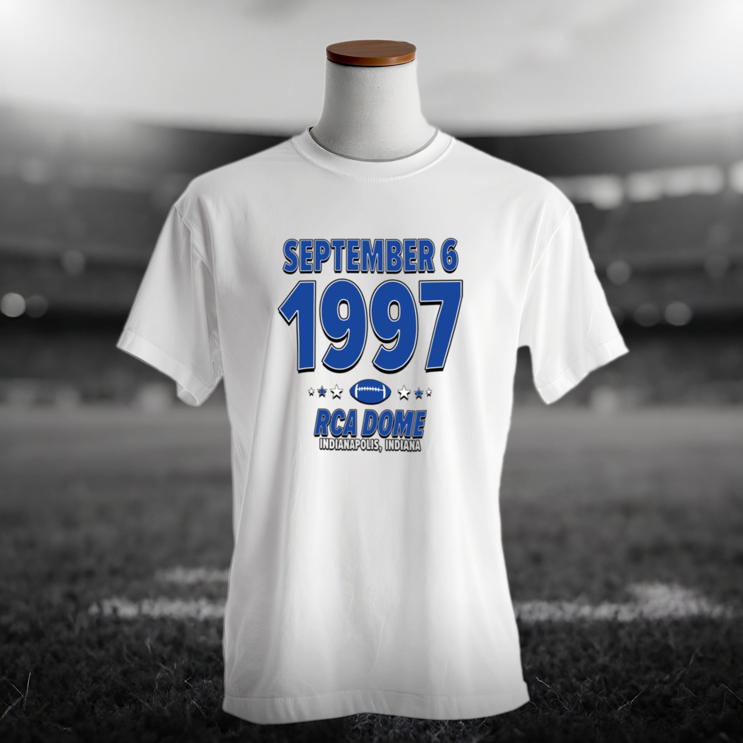 Indianapolis Football – September 6, 1997 – Origin Tee (Black & White)