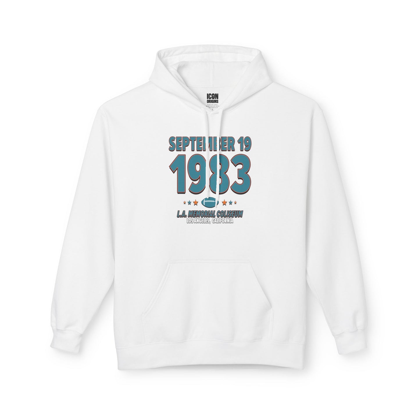 Miami Football – September 19, 1983 – Hoodie (Black & White)