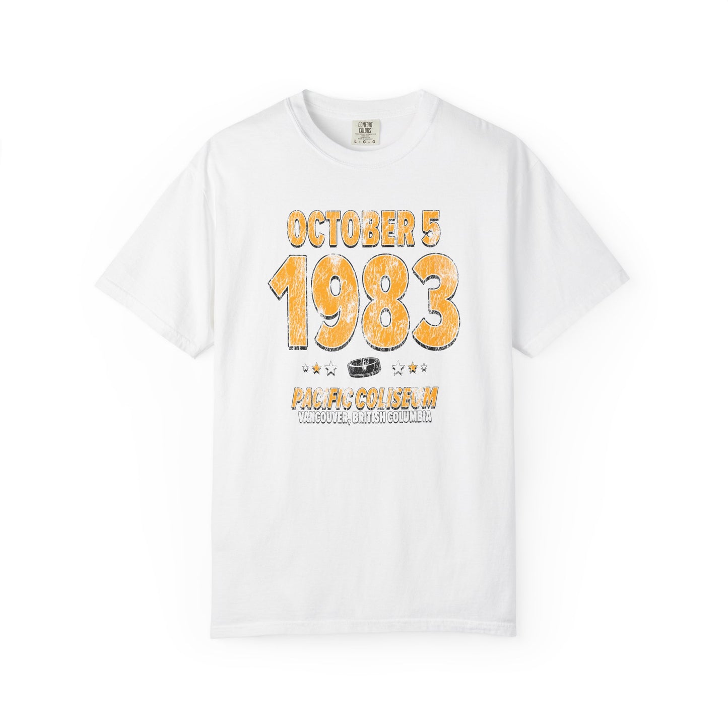 Boston Hockey – October 5, 1983 – Comfort Colors (Black & White)