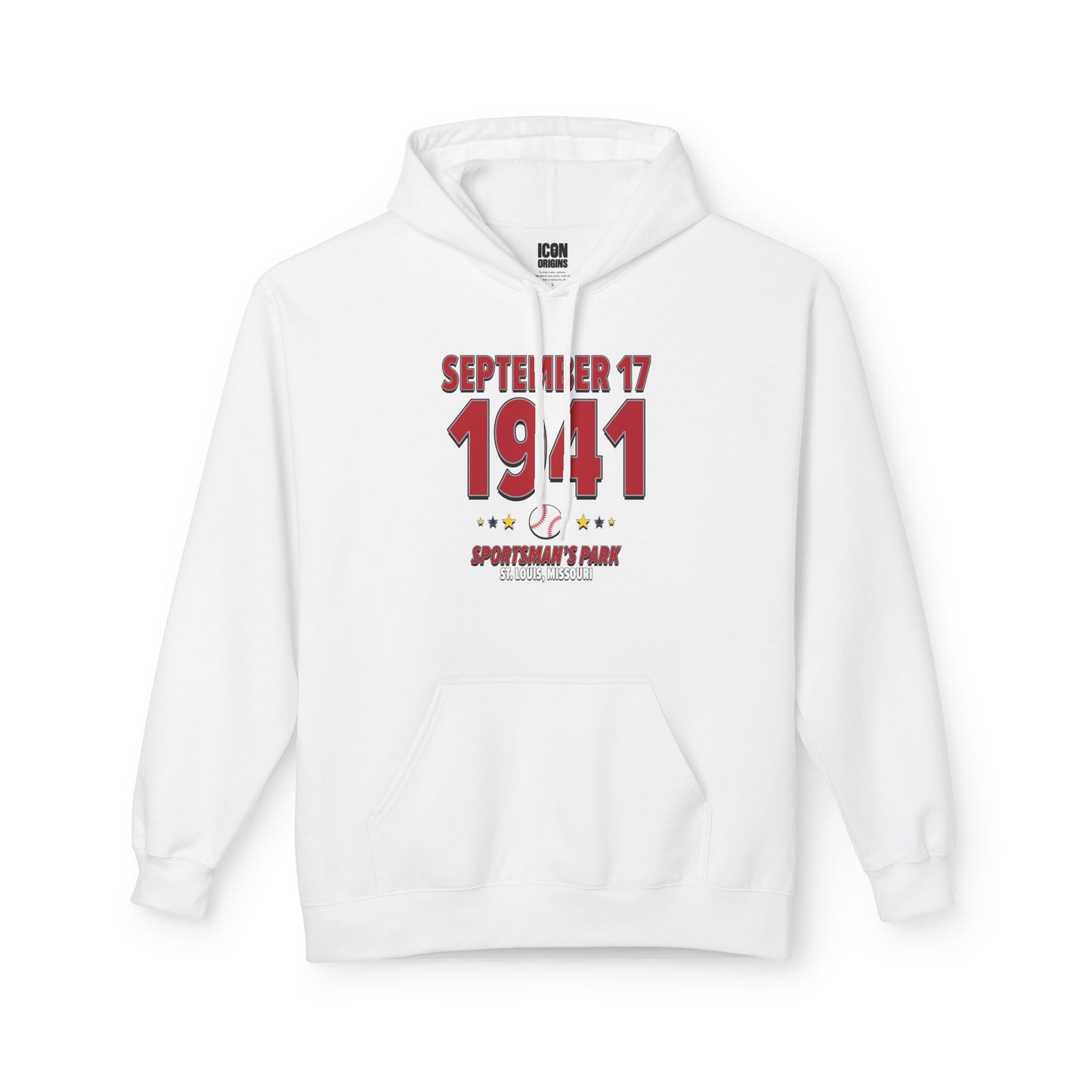St. Louis Baseball – September 17, 1941 – Hoodie (Black & White)