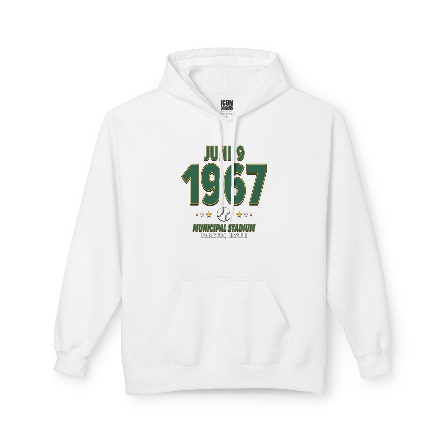 Oakland Baseball – June 9, 1967 – Hoodie (Black & White)