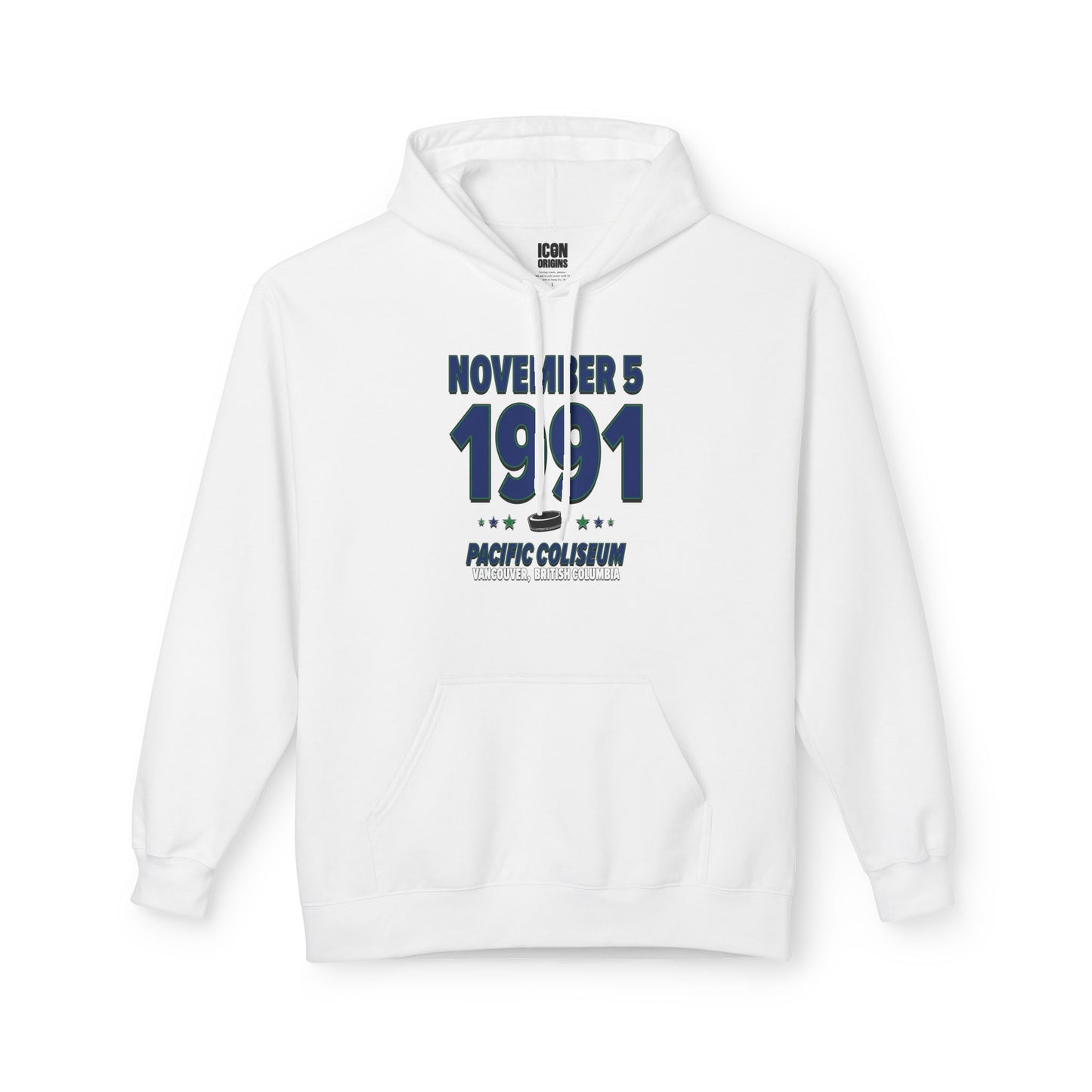 Vancouver Hockey – September 5, 1991 – Hoodie (Black & White)