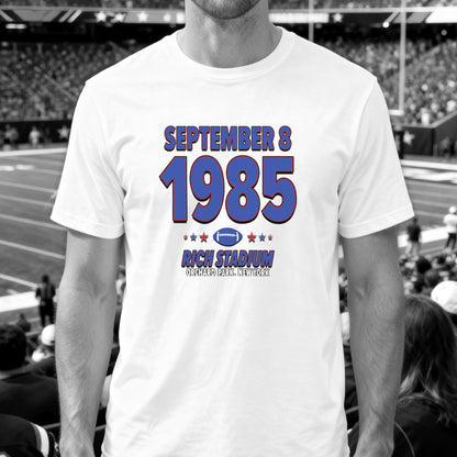 Buffalo Football – September 8, 1985 – Origin Tee (Black & White)