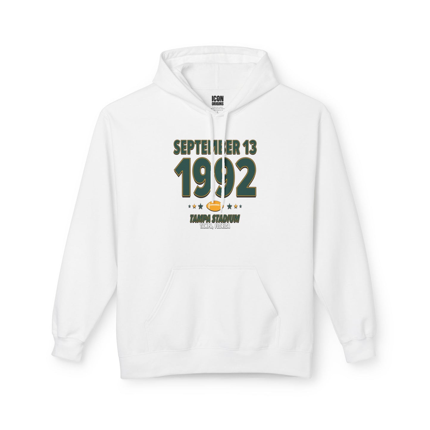 Green Bay Football – September 13, 1992 – Hoodie (Black & White)