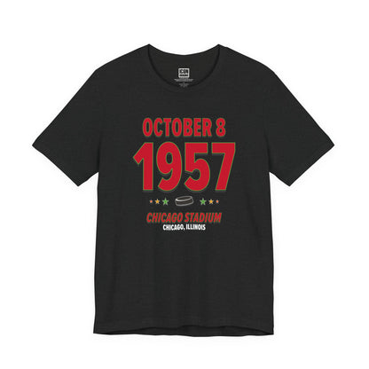 Chicago Hockey – October 8, 1957 – Origin Tee (Black & White)