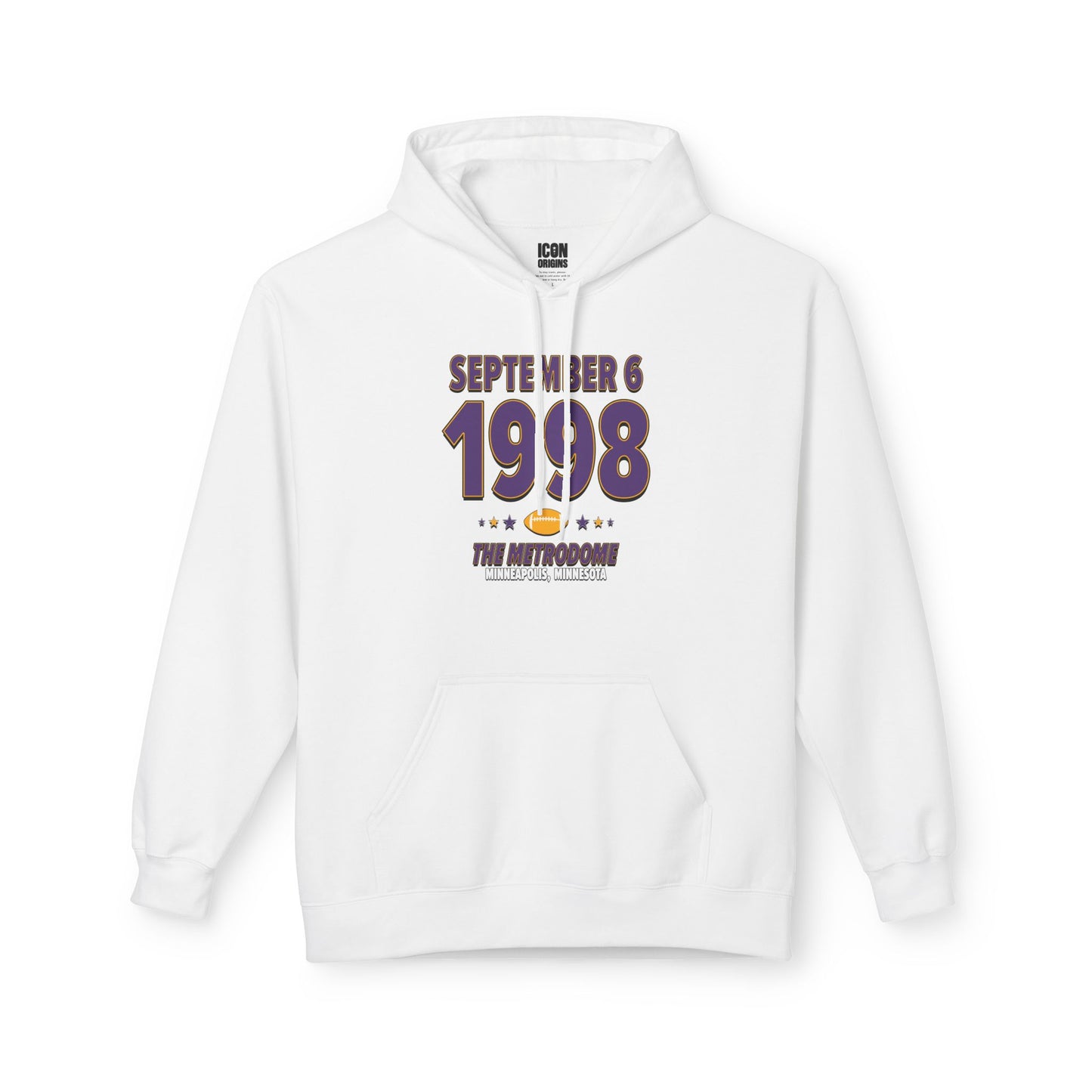 Minnesota Football – September 6, 1998 – Hoodie (Black & White)