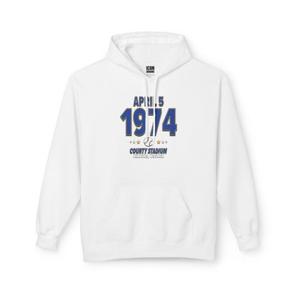Milwaukee Baseball – April 5, 1974 – Hoodie (Black & White)
