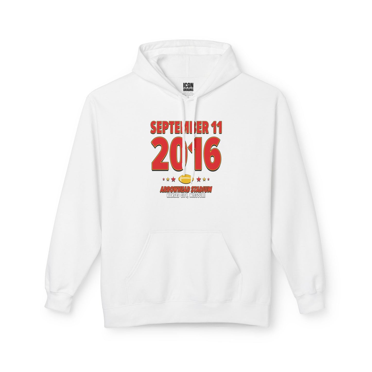 Kansas City Football – September 11, 2016 – Hoodie (Black & White)