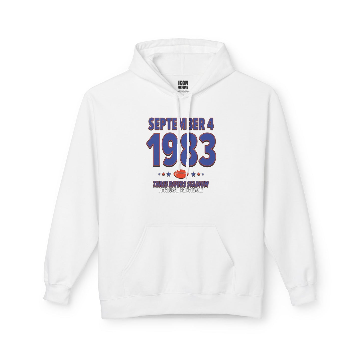 Denver Football – September 4, 1983 – Hoodie (Black & White)