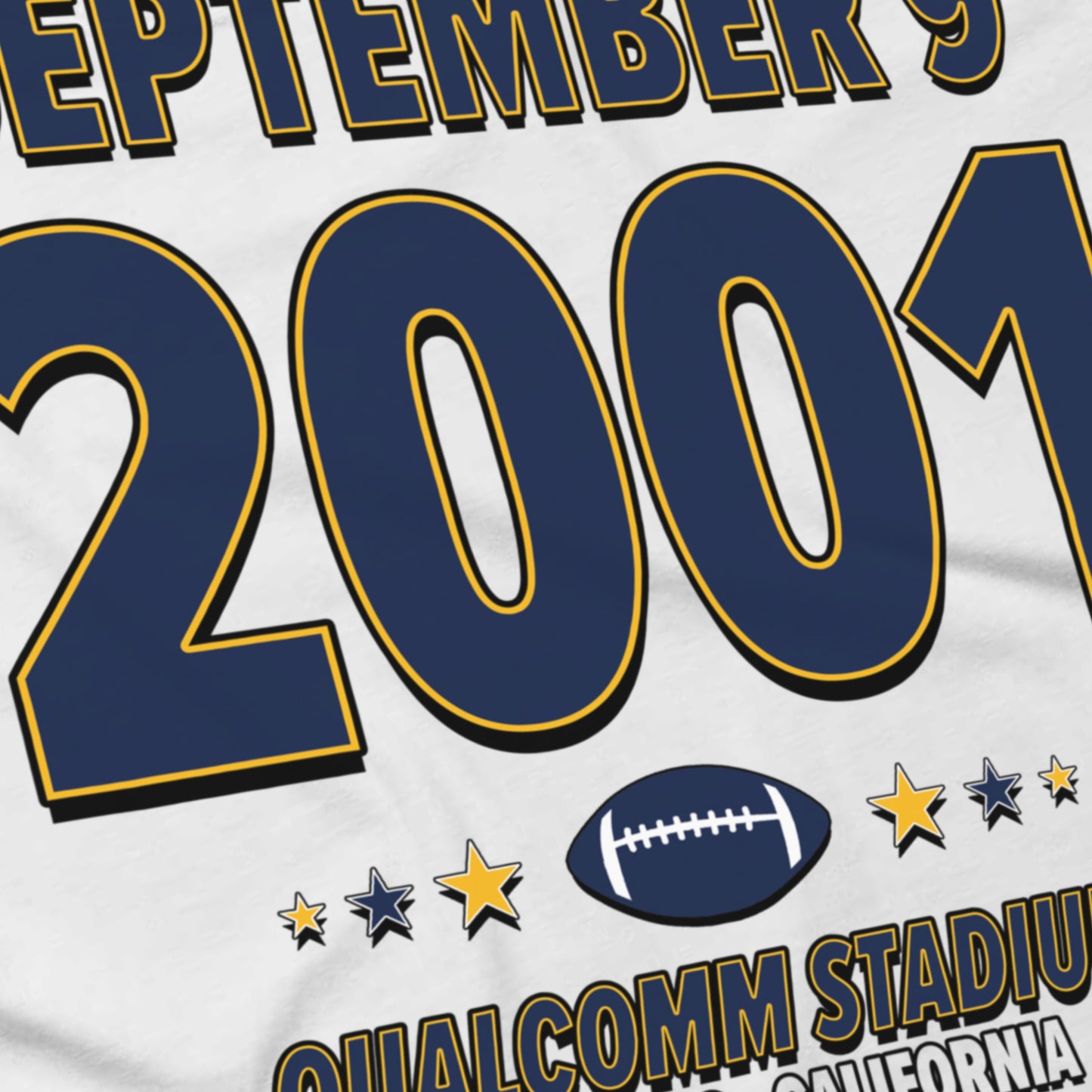 San Diego Football – September 9, 2001 – Origin Tee (Black & White)