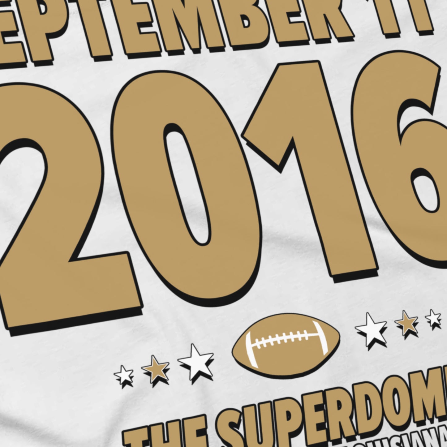 New Orleans Football – September 11, 2016 – Origin Tee (Black & White)