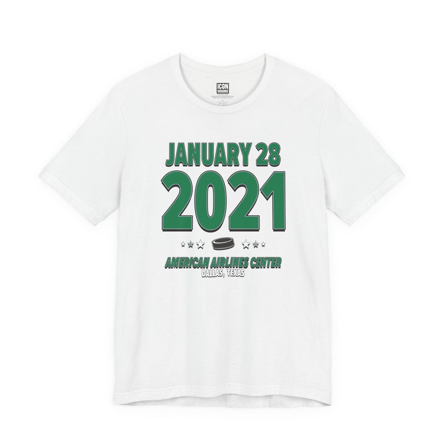 Dallas Hockey – January 28, 2021 – Origin Tee (Black & White)