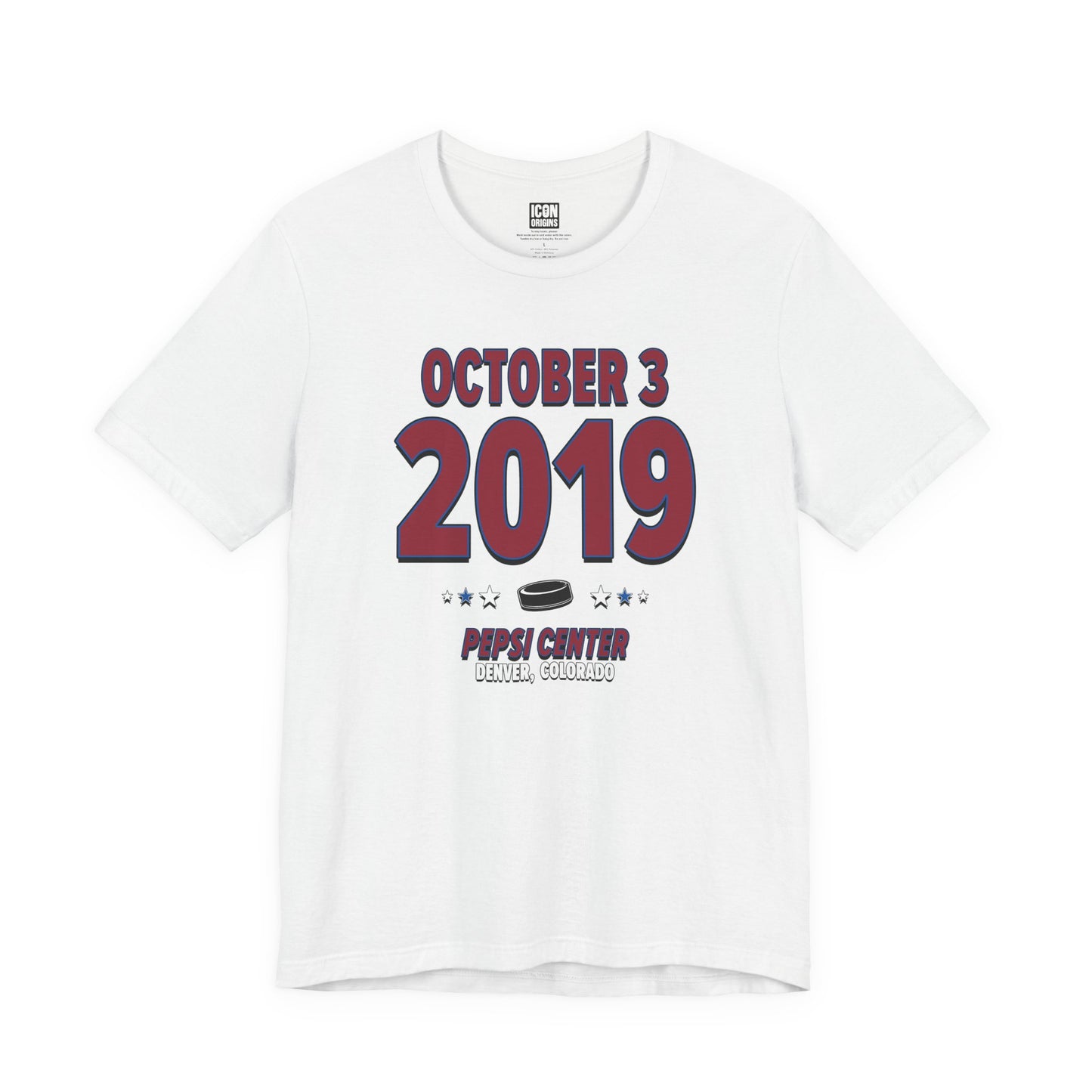 Colorado Hockey – October 3, 2019 – Origin Tee (Black & White)