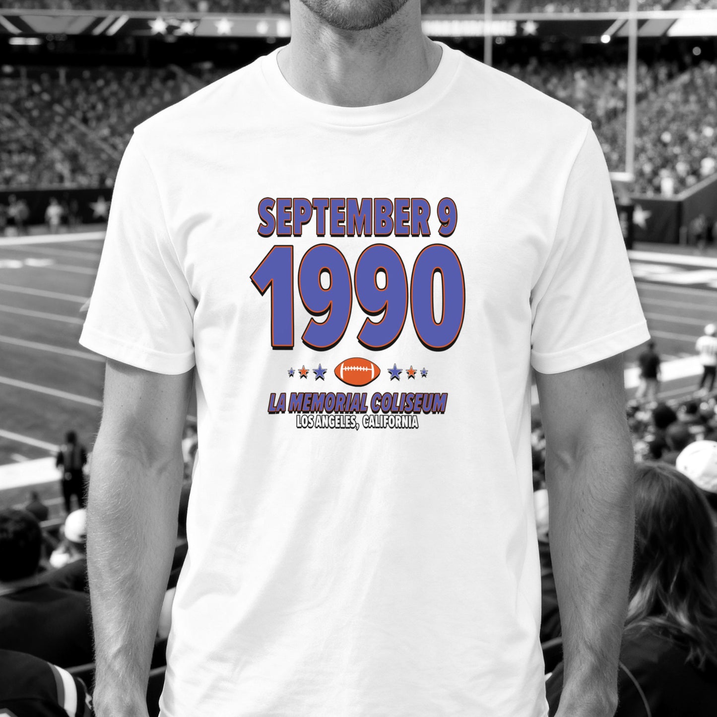 Denver Football – September 9, 1990 – Origin Tee (Black & White)