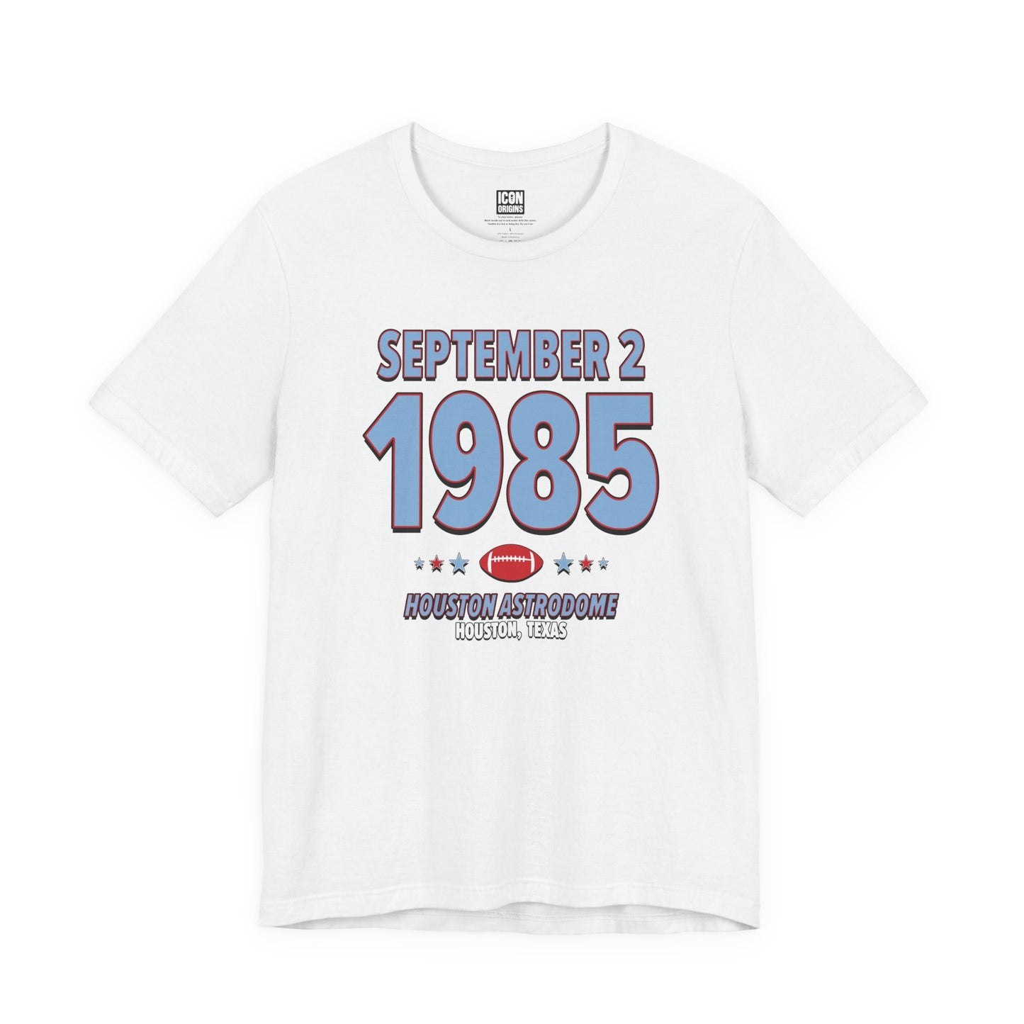 Houston Football – September 2, 1985 – Origin Tee (Black & White)