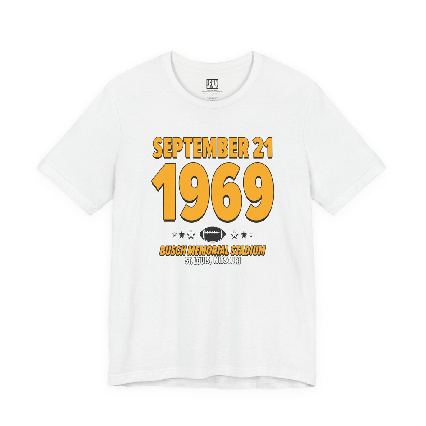 Pittsburgh Football – September 21, 1969 – Origin Tee (Black & White)
