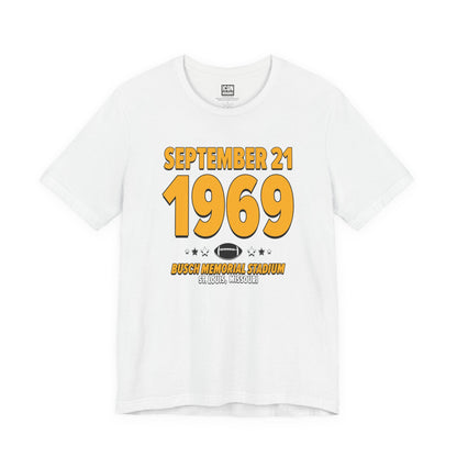 Pittsburgh Football – September 21, 1969 – Origin Tee (Black & White)