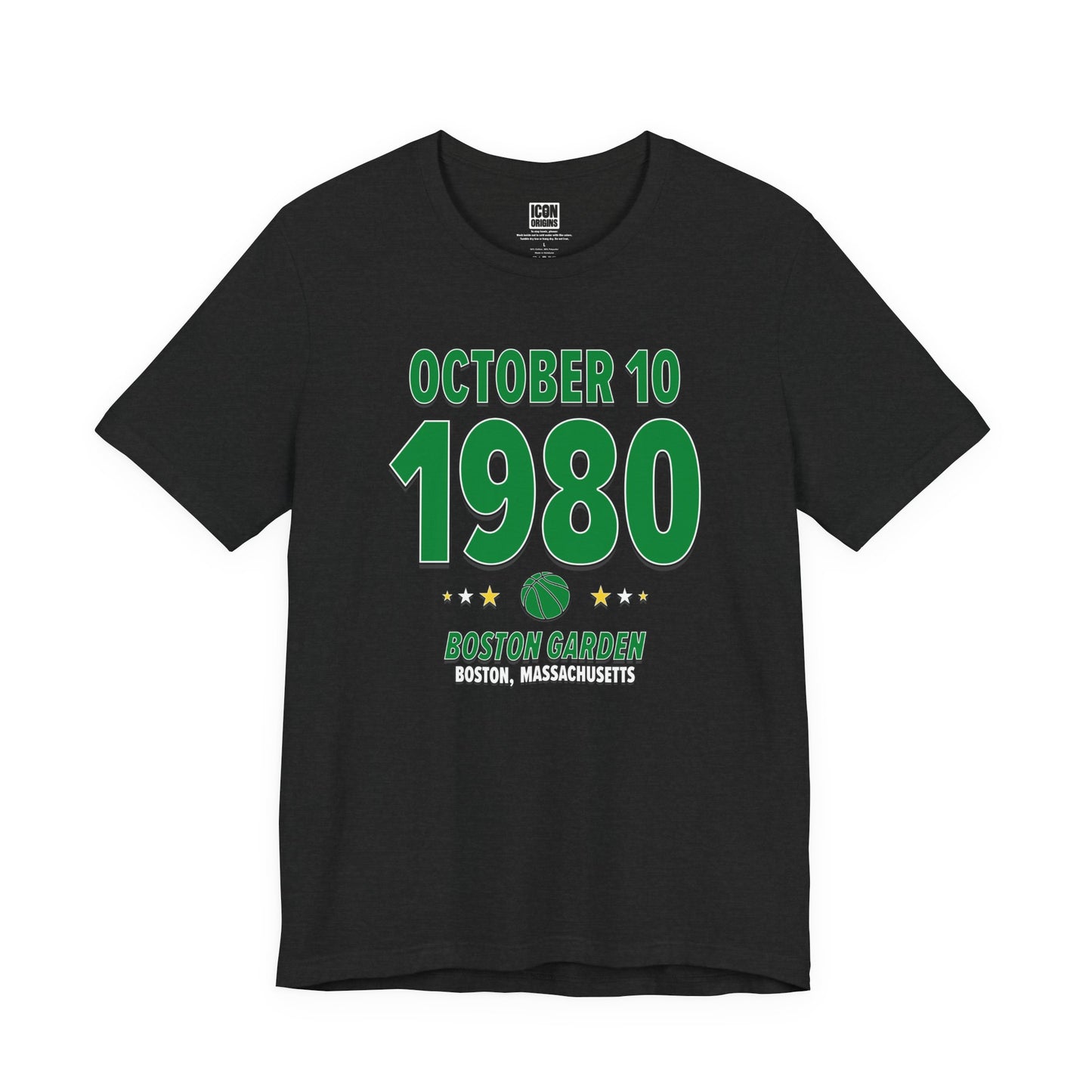Boston Basketball – October 10, 1980 – Origin Tee (Black & White)