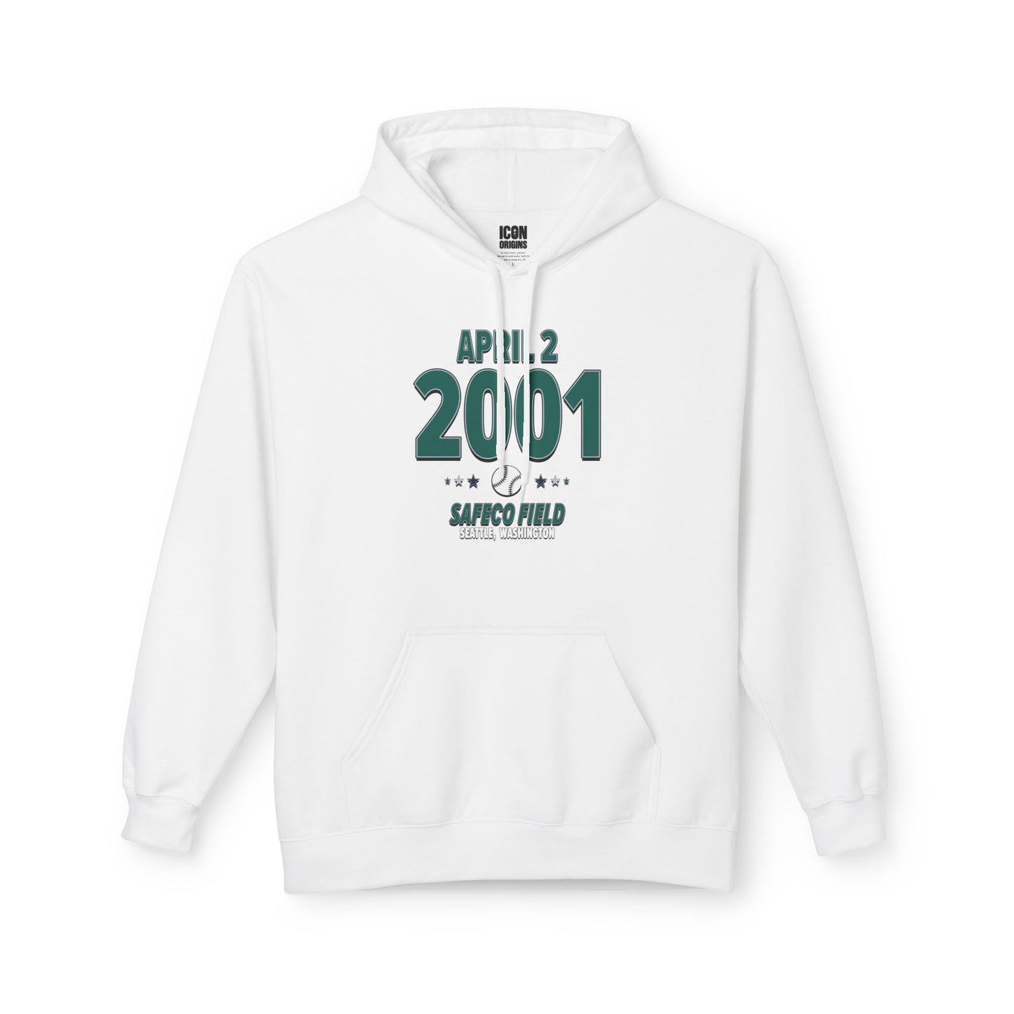 Seattle Baseball – April 2, 2001 – Hoodie (Black & White)