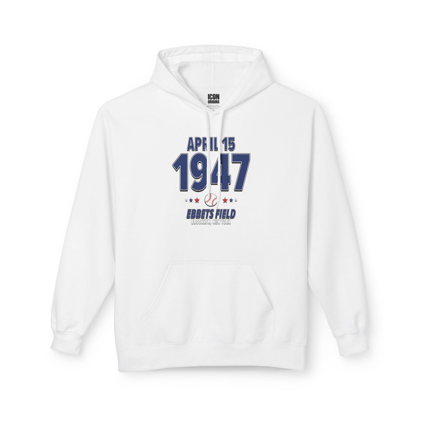 Brooklyn Baseball – April 15, 1947 – Hoodie (Black & White)