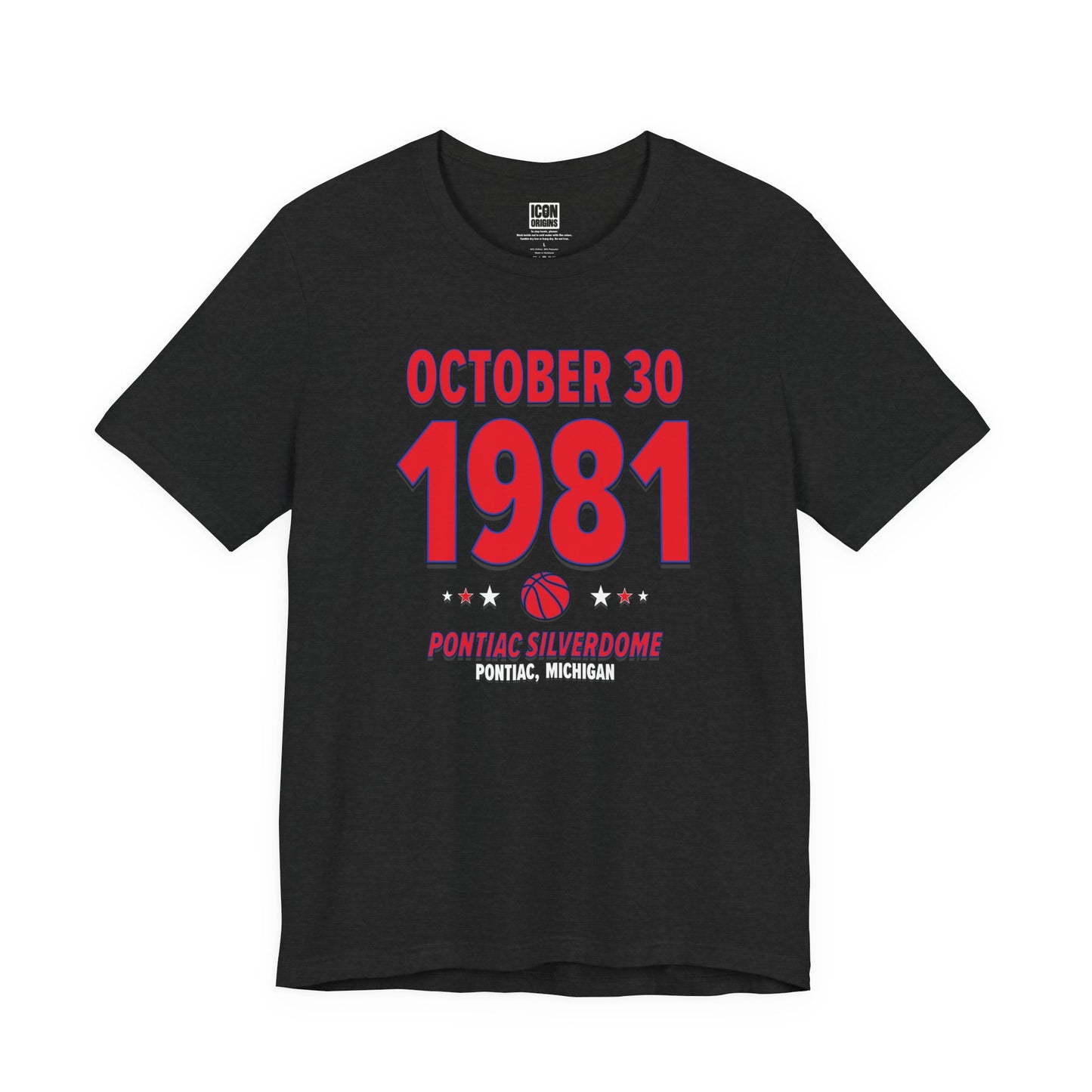 Detroit Basketball – October 30, 1981 – Origin Tee (Black & White)