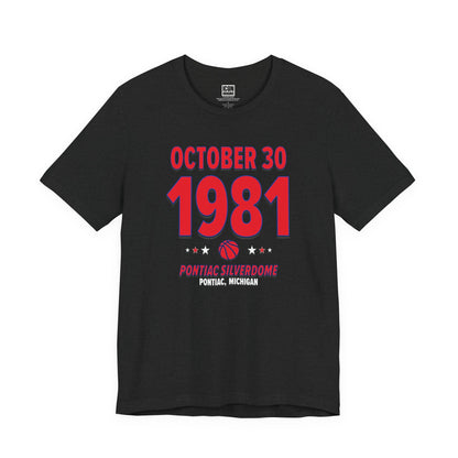 Detroit Basketball – October 30, 1981 – Origin Tee (Black & White)