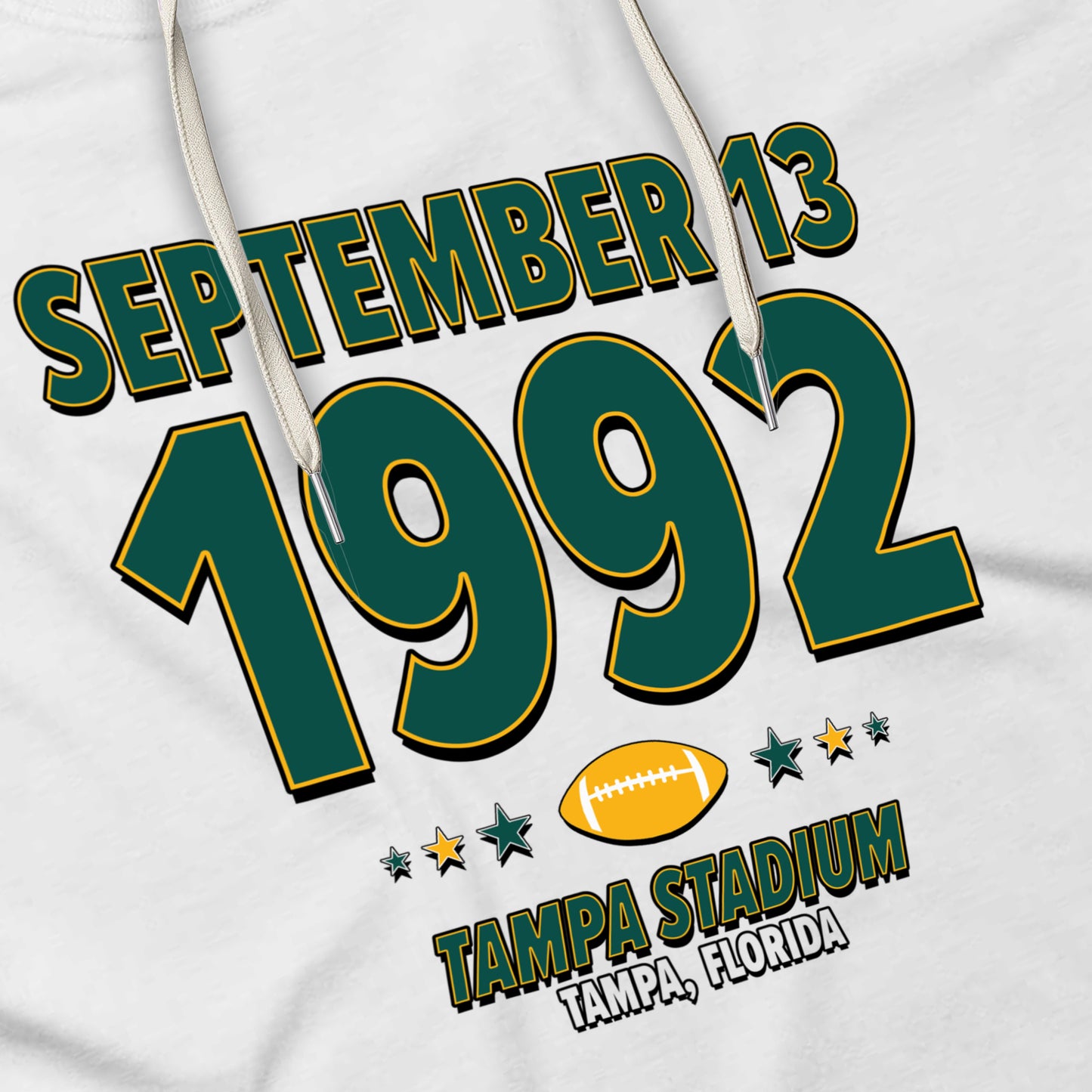 Green Bay Football – September 13, 1992 – Hoodie (Black & White)