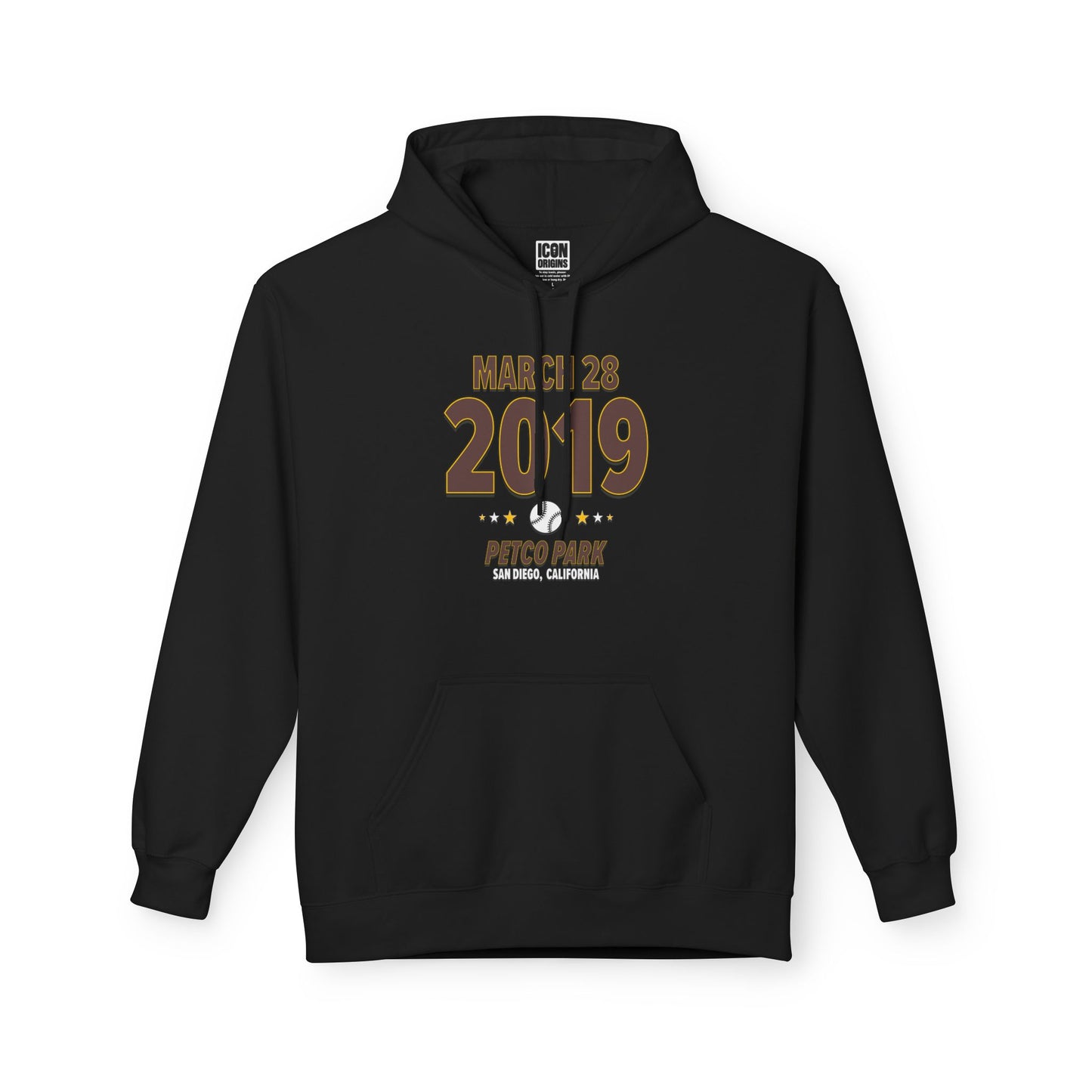 San Diego Baseball – March 28, 2019 – Hoodie (Black & White)