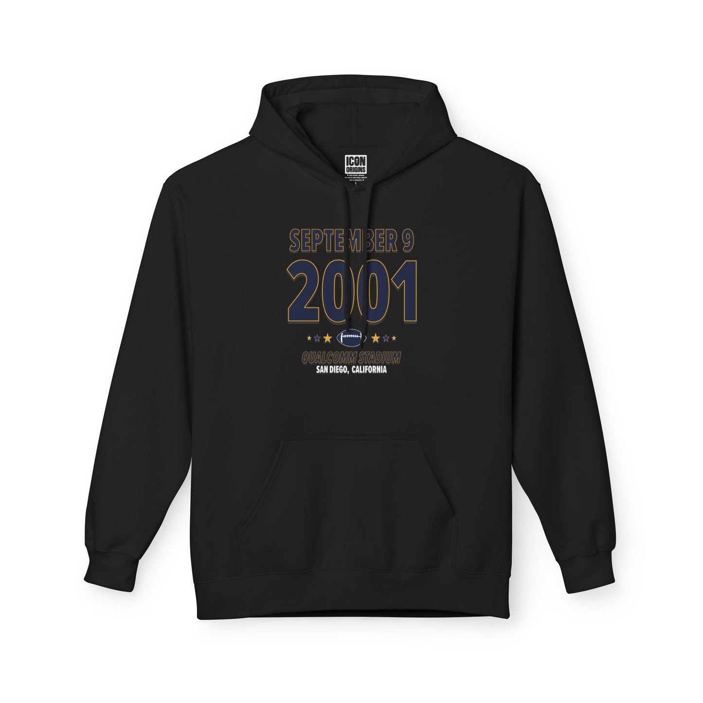 San Diego Football – September 9, 2001 – Hoodie (Black & White)