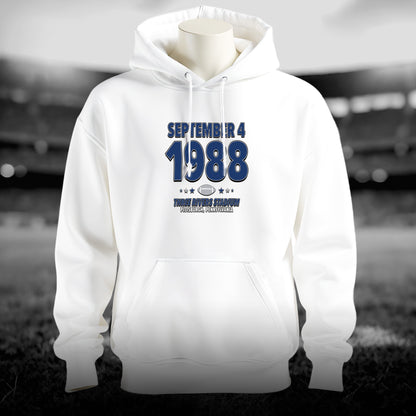 Dallas Football – September 4, 1988 – Hoodie (Black & White)