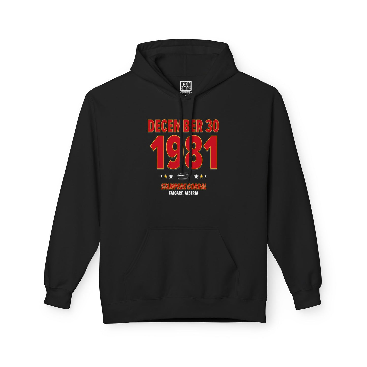 Calgary Hockey – December 30, 1981 – Hoodie (Black & White)
