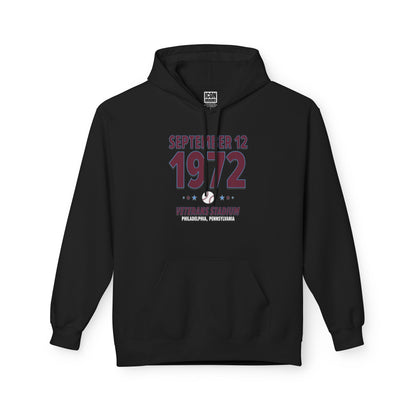 Philadelphia Baseball – September 12, 1972 – Hoodie (Black & White)