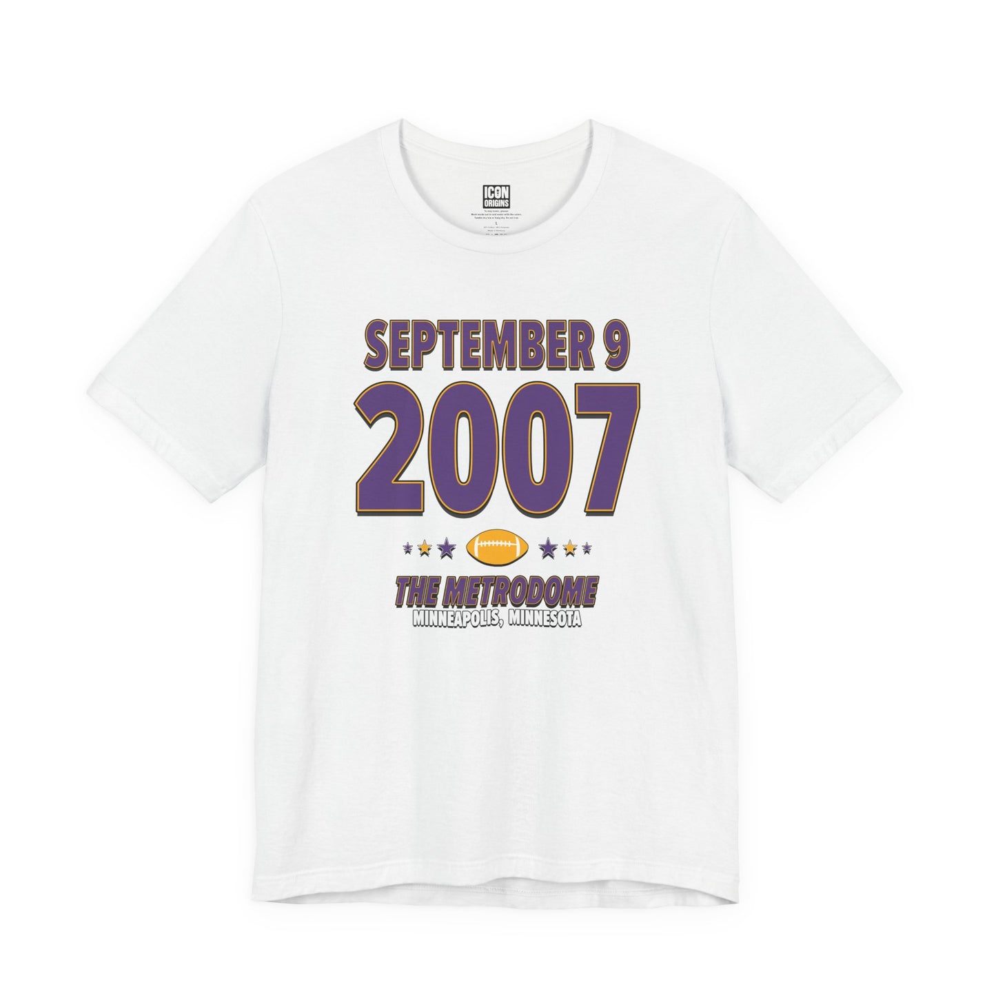 Minnesota Football – September 9, 2007 – Origin Tee (Black & White)