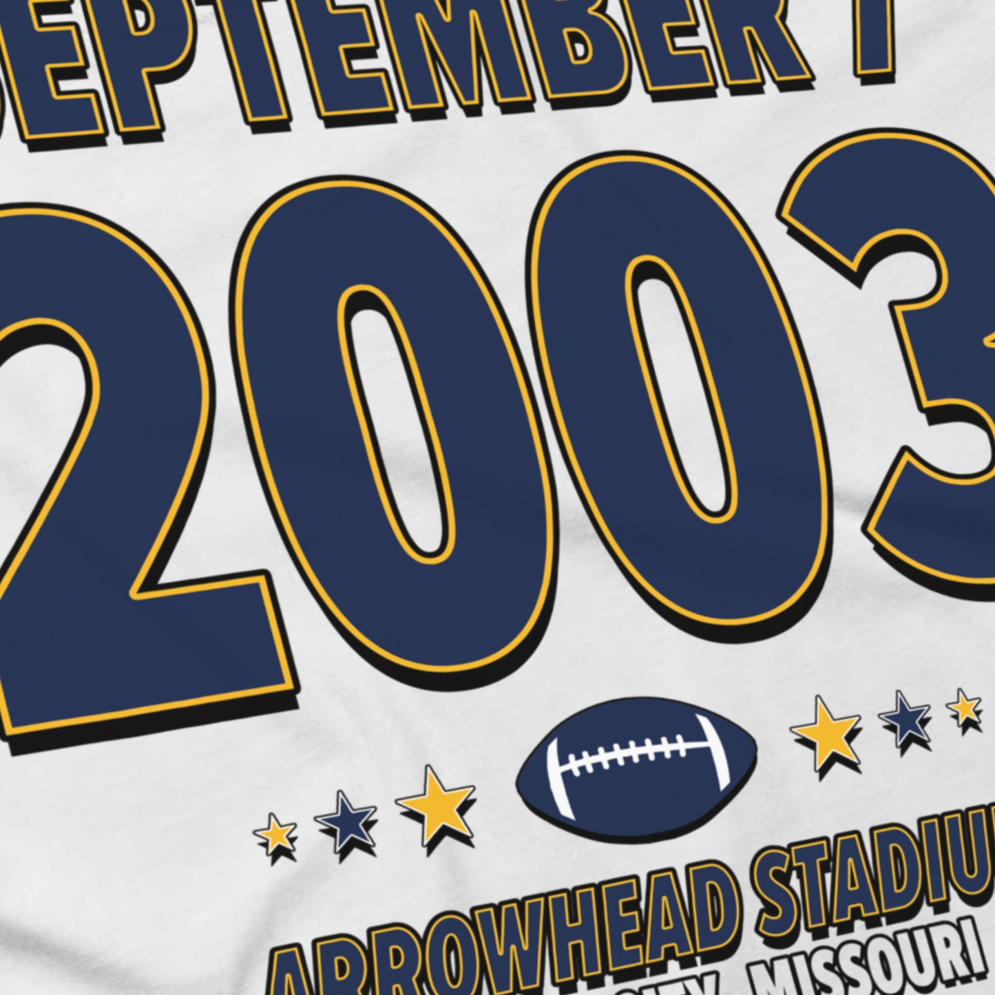 San Diego Football – September 7, 2003 – Origin Tee (Black & White)