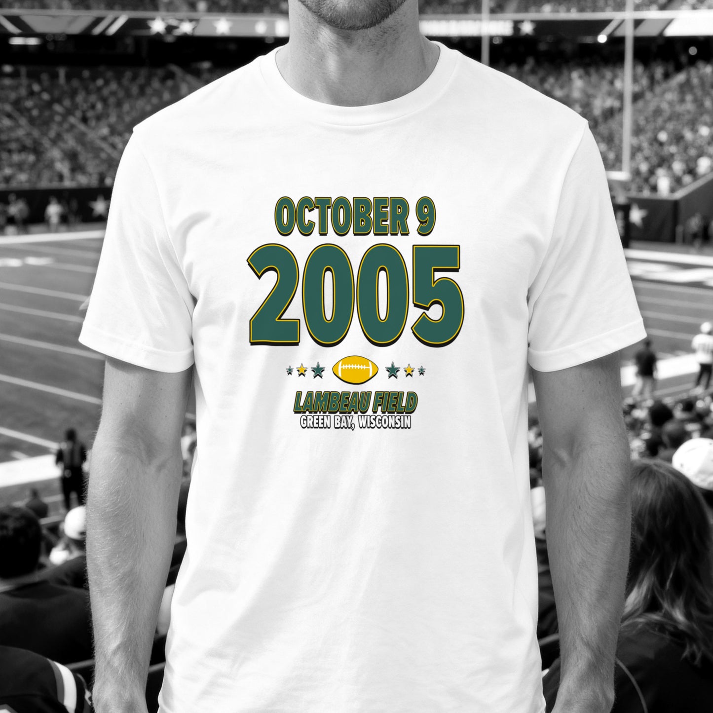 Green Bay Football – October 9, 2005 – Origin Tee (Black & White)