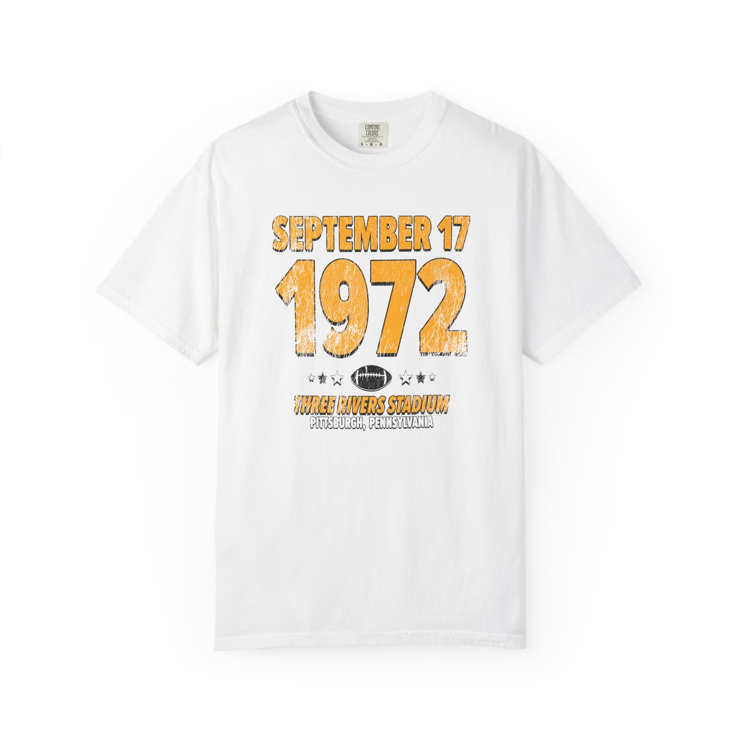 Pittsburgh Football – September 17, 1972 – Comfort Colors (Black & White)