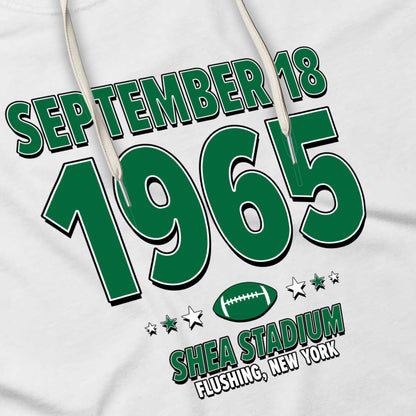 New York Football – September 18, 1965 – Hoodie (Black & White)