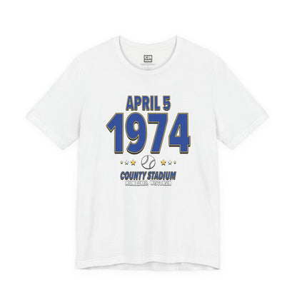 Milwaukee Baseball – April 5, 1974 – Origin Tee (Black & White)