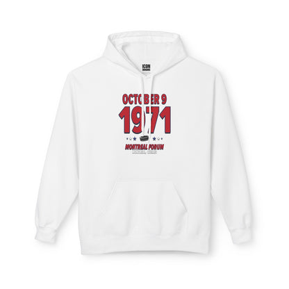 Montreal Hockey – October 9, 1971 – Hoodie (Black & White)