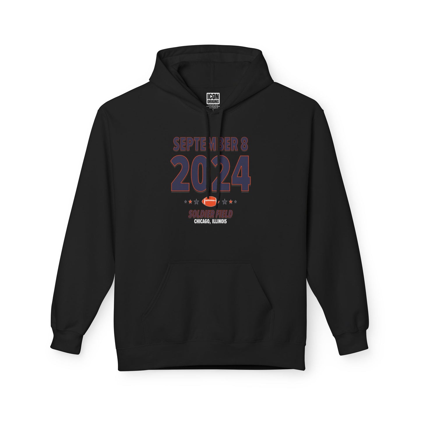 Chicago Football – September 8, 2024 – Hoodie (Black & White)