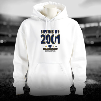 San Diego Football – September 9, 2001 – Hoodie (Black & White)