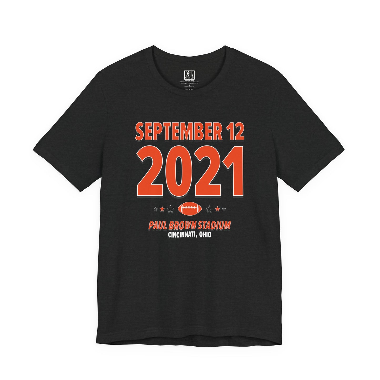 Cincinnati Football – September 12, 2021 – Origin Tee (Black & White)